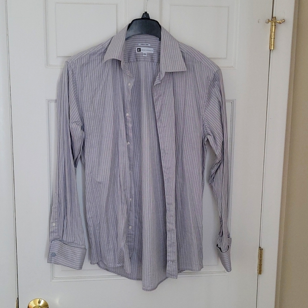 Bachrach Gray Button Down Dress Shirt